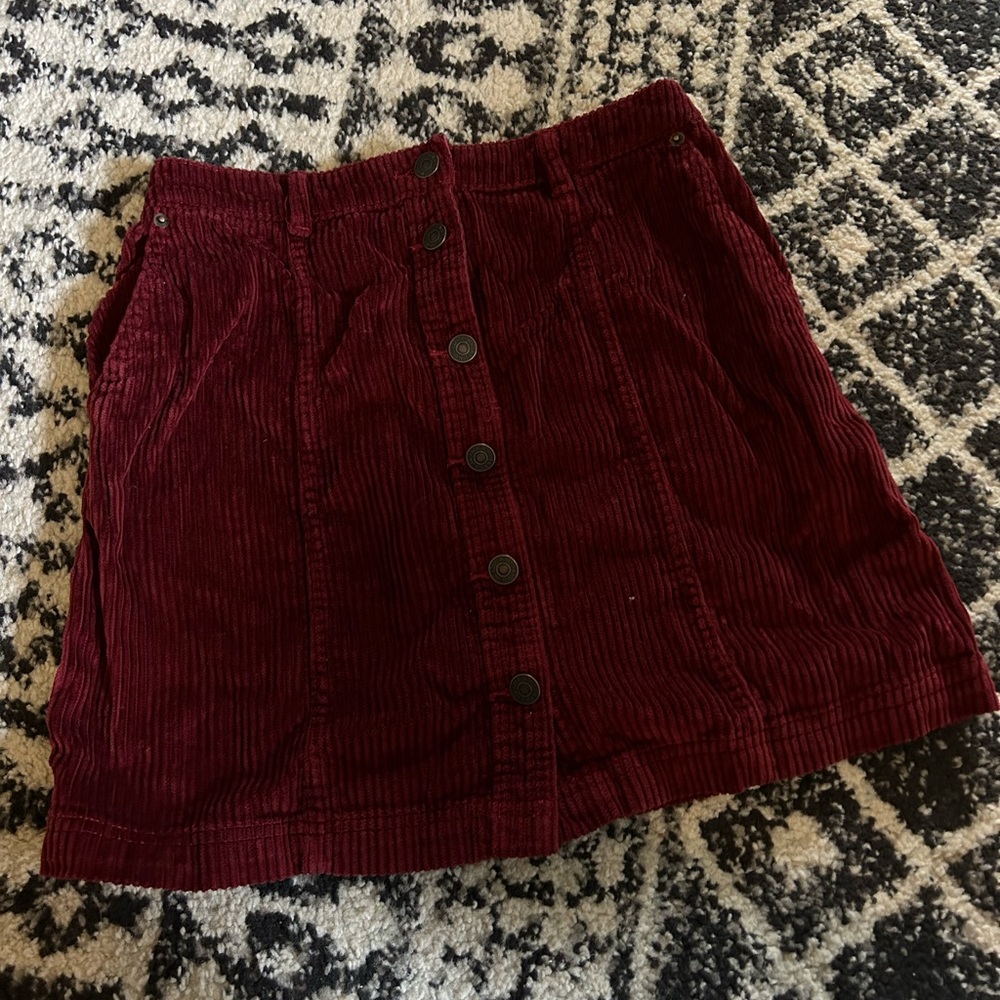 Deep red Corduroy Mini Skirt - Abercrombie & Fitch